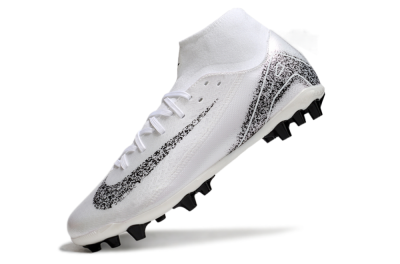 Nike Air Zoom Mercurial Superfly 10 Acadamy AG High-Tops Football Boots - White/Black