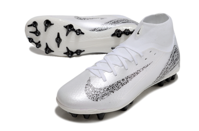 Nike Air Zoom Mercurial Superfly 10 Acadamy AG High-Tops Football Boots - White/Black