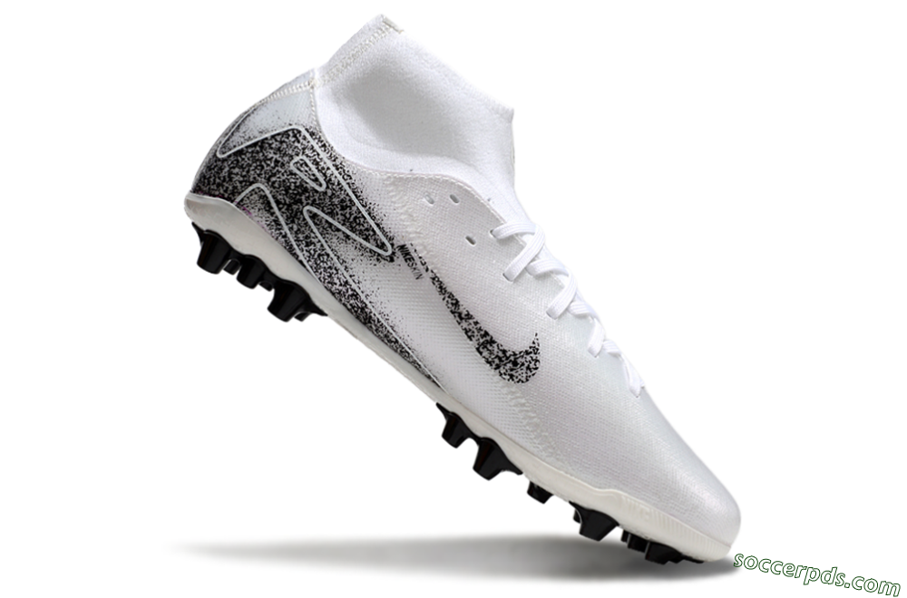 Nike Air Zoom Mercurial Superfly 10 Acadamy AG High-Tops Football Boots - White/Black 4