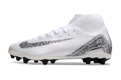 Nike Air Zoom Mercurial Superfly 10 Acadamy AG High-Tops Football Boots - White/Black