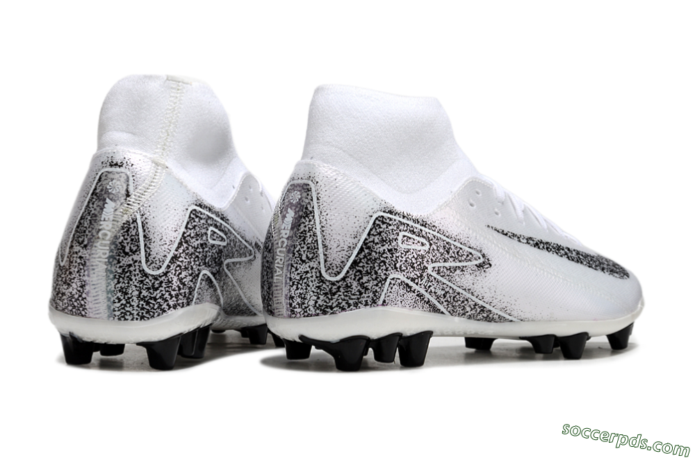 Nike Air Zoom Mercurial Superfly 10 Acadamy AG High-Tops Football Boots - White/Black 6