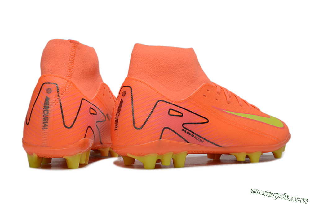 Nike Air Zoom Mercurial Superfly 10 Acadamy AG High-Tops Football Boots - Red/Yellow/Black 6