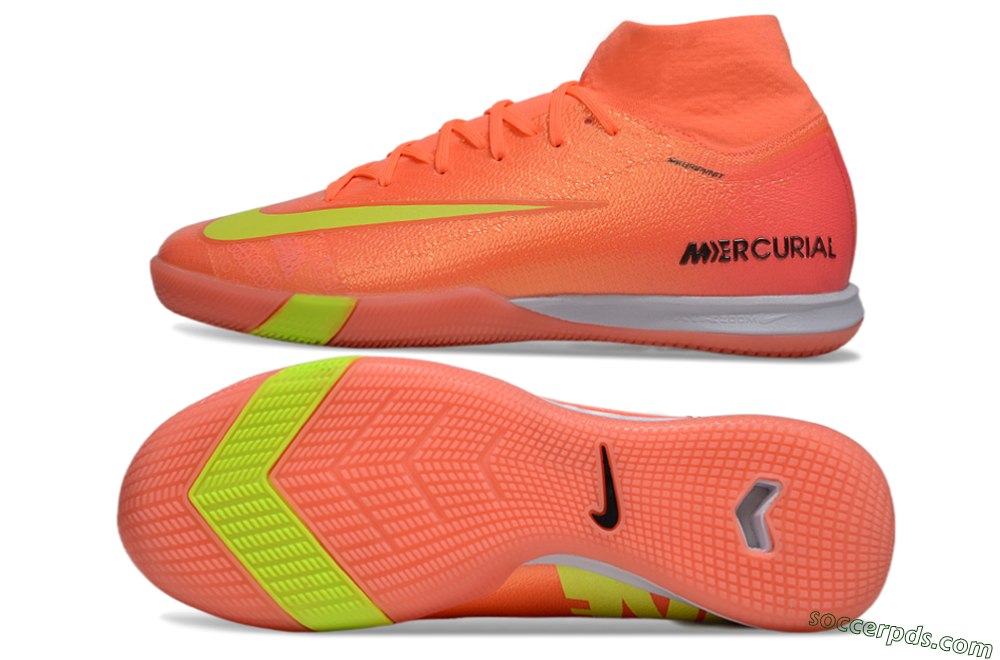 Nike Air Zoom Mercurial Superfly 10 Elite IC High-Tops Football Shoes - Red/Yellow/Black 0