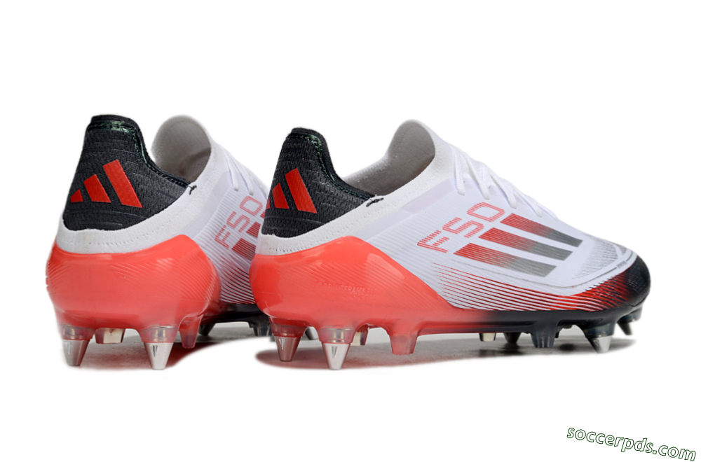 Adidas F50 Elite SG Low-Tops Football Boots - White/Silver/Red/Black 6