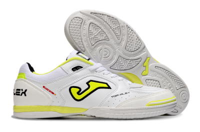 Joma Top Flex IC Low-Tops Football Shoes - White/Black/Yellow