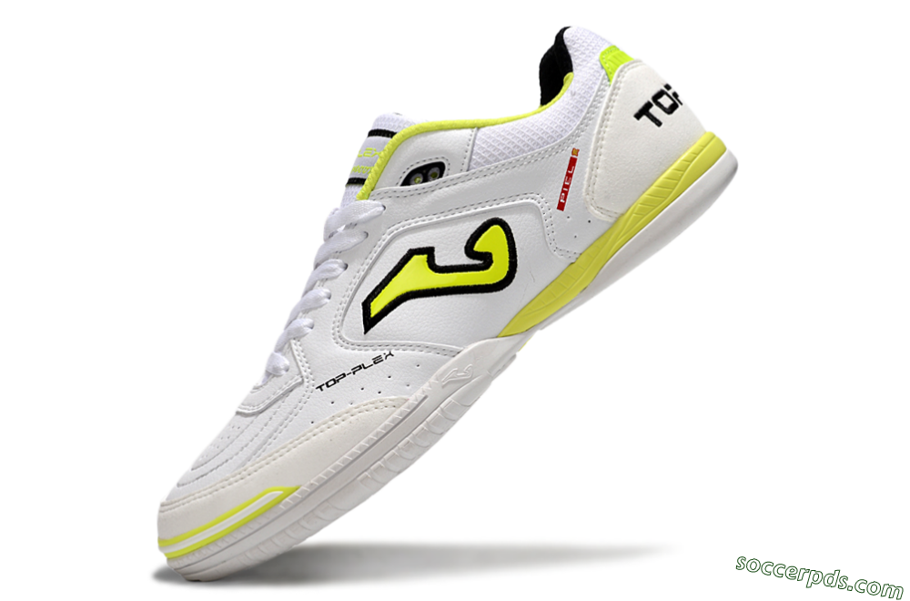 Joma Top Flex IC Low-Tops Football Shoes - White/Black/Yellow 5