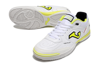 Joma Top Flex IC Low-Tops Football Shoes - White/Black/Yellow