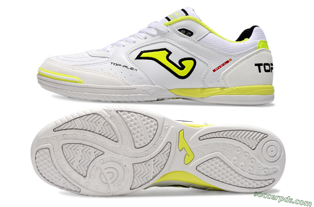 Joma Top Flex IC Low-Tops Football Shoes - White/Black/Yellow 0