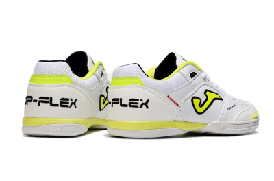 Joma Top Flex IC Low-Tops Football Shoes - White/Black/Yellow