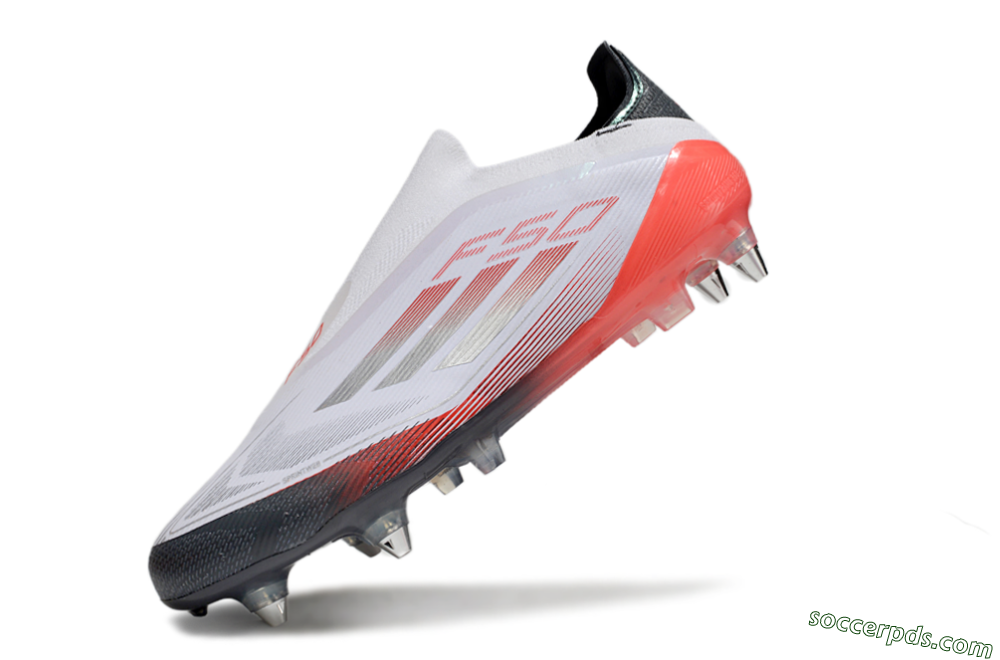Adidas F50 Elite Laceless SG Low-Tops Football Boots - White/Silver/Red/Black 5