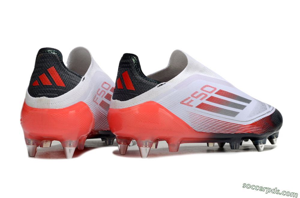 Adidas F50 Elite Laceless SG Low-Tops Football Boots - White/Silver/Red/Black 6