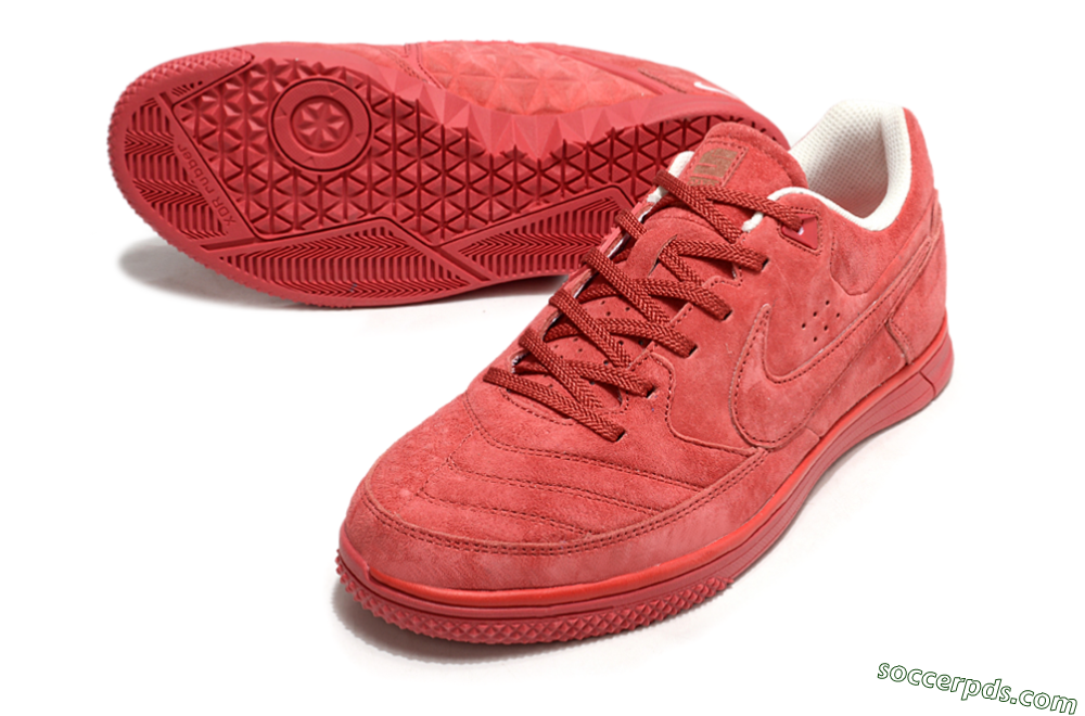 Nike Street Gato IC Low-Tops Football Shoes - Red/Red 3