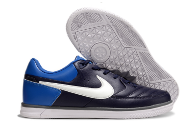 Nike Street Gato IC Low-Tops Football Shoes - Black/White/Blue