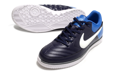 Nike Street Gato IC Low-Tops Football Shoes - Black/White/Blue