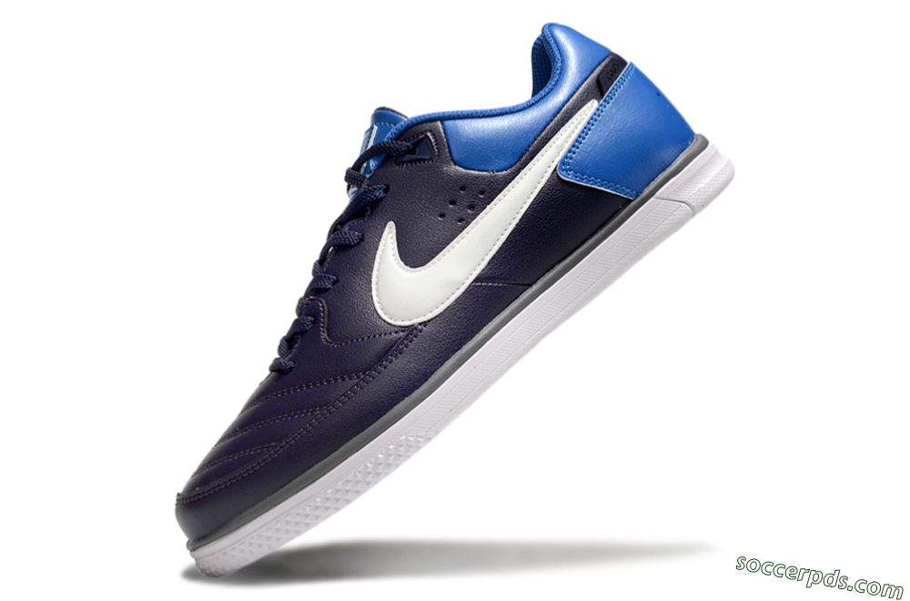 Nike Street Gato IC Low-Tops Football Shoes - Black/White/Blue 5