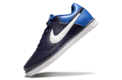 Nike Street Gato IC Low-Tops Football Shoes - Black/White/Blue