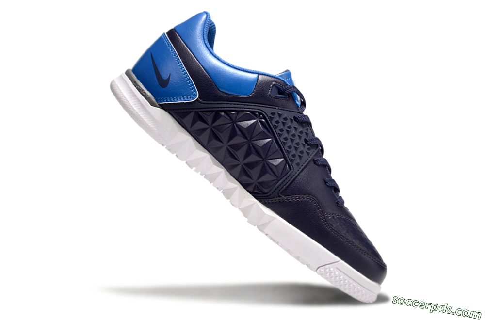 Nike Street Gato IC Low-Tops Football Shoes - Black/White/Blue 4