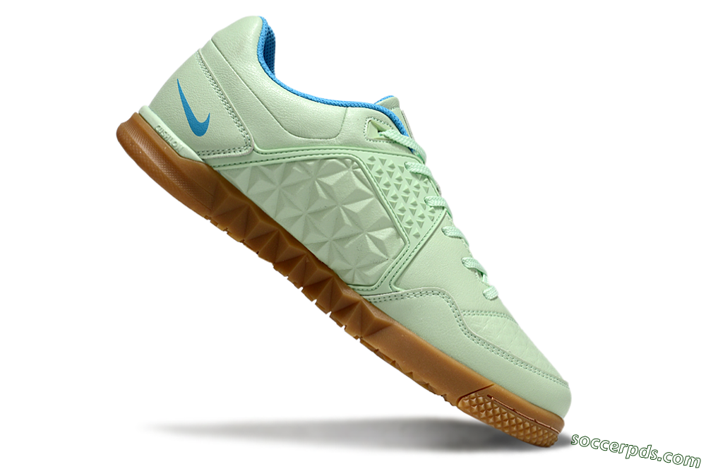 Nike Street Gato IC Low-Tops Football Shoes - Avocado/Blue/Brown 4