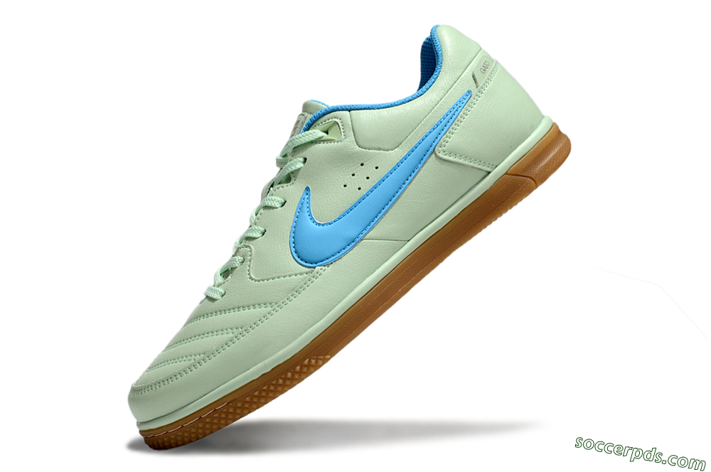 Nike Street Gato IC Low-Tops Football Shoes - Avocado/Blue/Brown 5