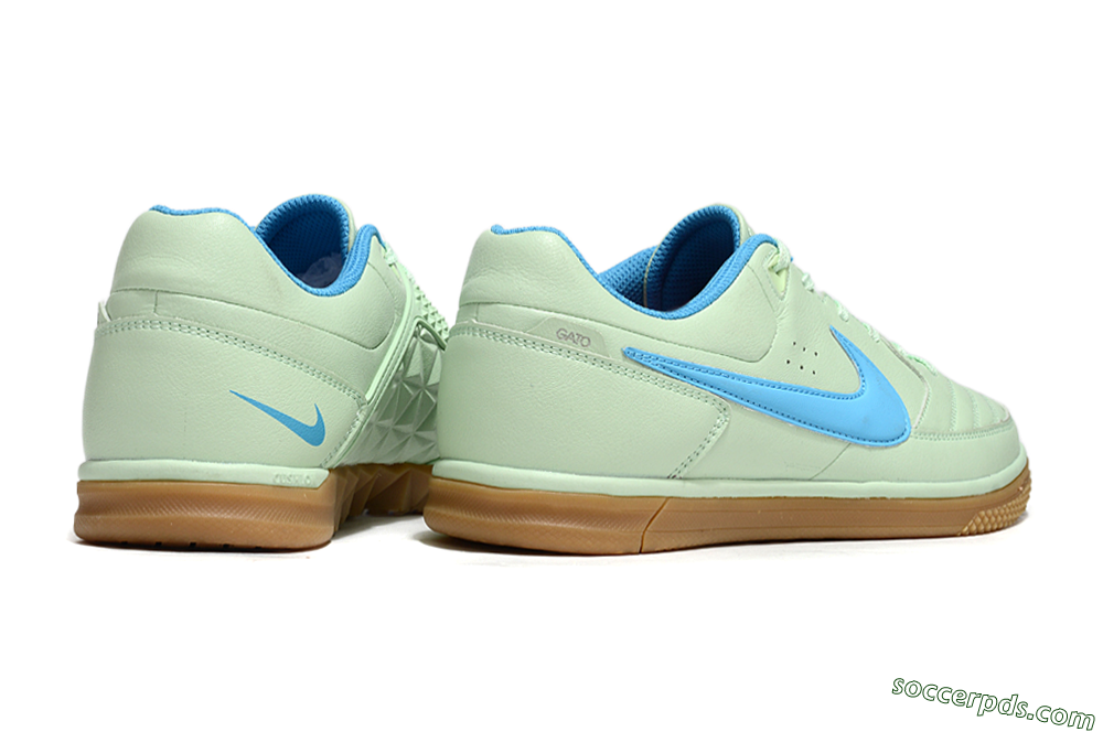 Nike Street Gato IC Low-Tops Football Shoes - Avocado/Blue/Brown 6