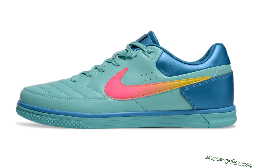 Nike Street Gato IC Low-Tops Football Shoes - Jade/Pink/Yellow/Blue 2