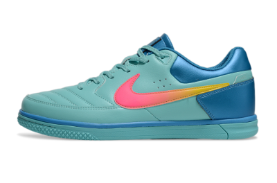 Nike Street Gato IC Low-Tops Football Shoes - Jade/Pink/Yellow/Blue