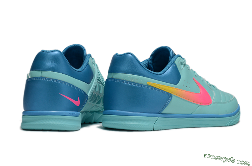 Nike Street Gato IC Low-Tops Football Shoes - Jade/Pink/Yellow/Blue 6
