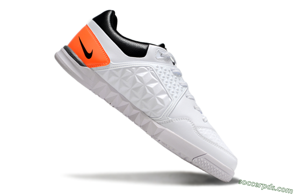 Nike Street Gato IC Low-Tops Football Shoes - White/Grey/Yellow/Black 4