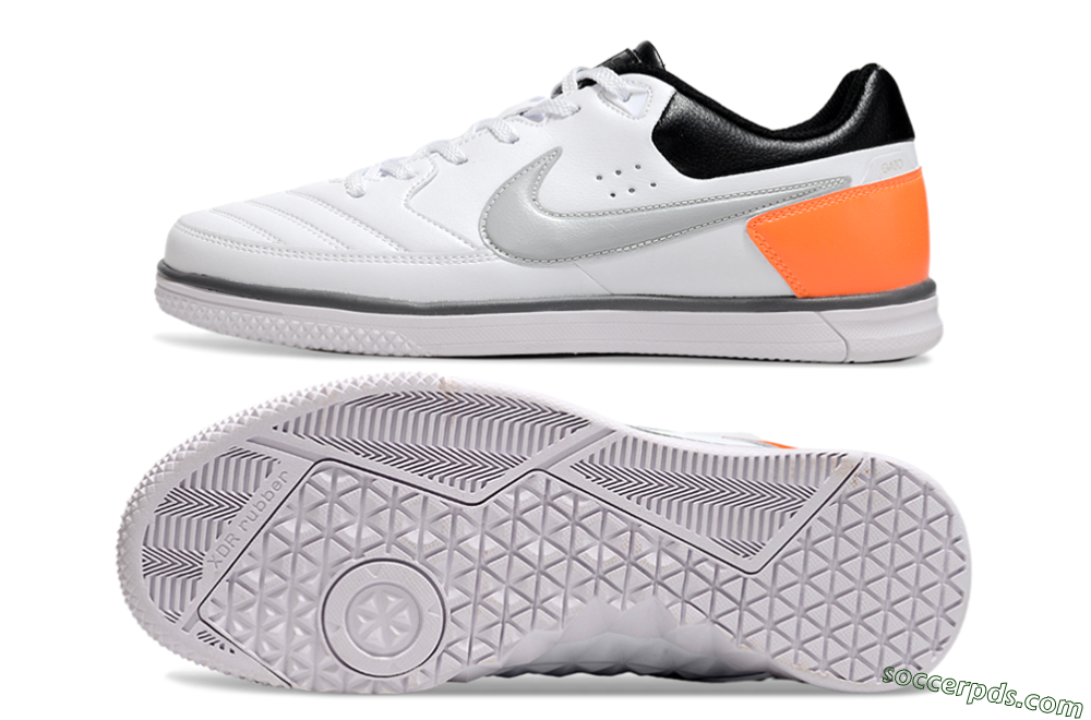 Nike Street Gato IC Low-Tops Football Shoes - White/Grey/Yellow/Black 0
