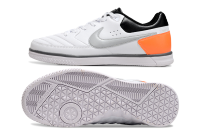 Nike Street Gato IC Low-Tops Football Shoes - White/Grey/Yellow/Black
