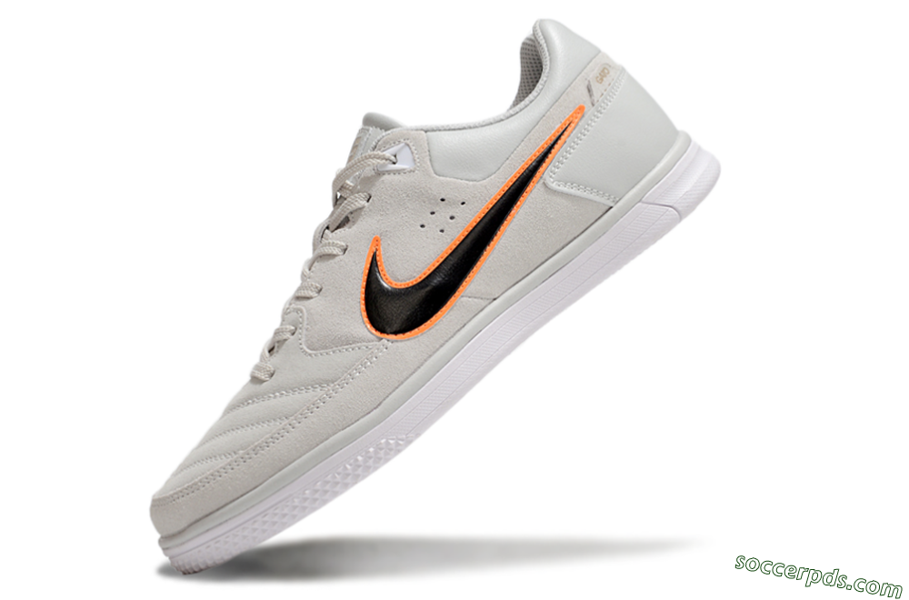 Nike Street Gato IC Low-Tops Football Shoes - Grey/Black/Yellow 5