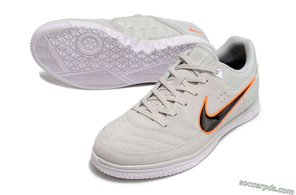 Nike Street Gato IC Low-Tops Football Shoes - Grey/Black/Yellow 3