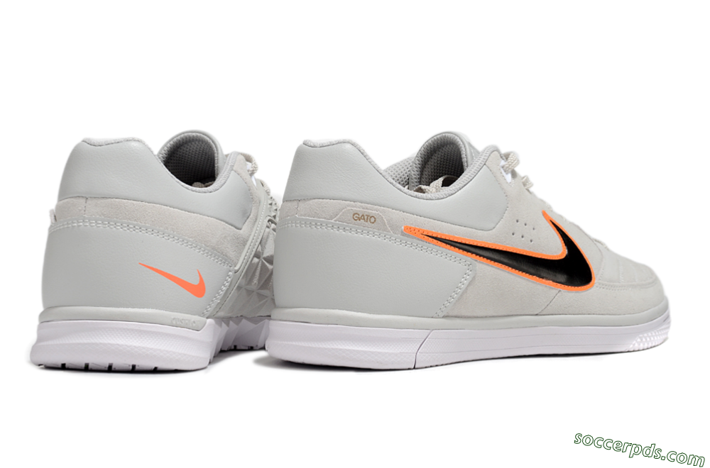 Nike Street Gato IC Low-Tops Football Shoes - Grey/Black/Yellow 6