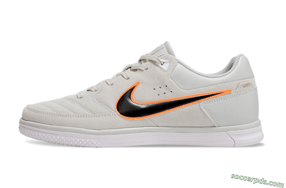 Nike Street Gato IC Low-Tops Football Shoes - Grey/Black/Yellow 2
