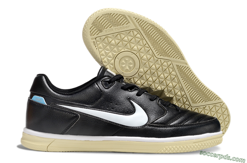 Nike Street Gato IC Low-Tops Football Shoes - Black/White/Beige 1