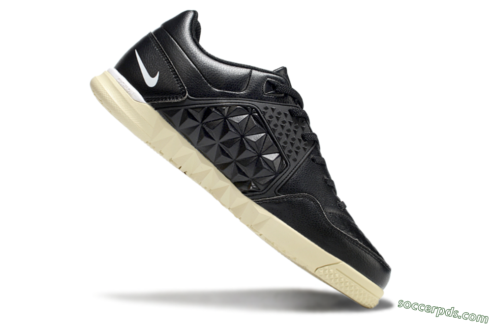 Nike Street Gato IC Low-Tops Football Shoes - Black/White/Beige 4