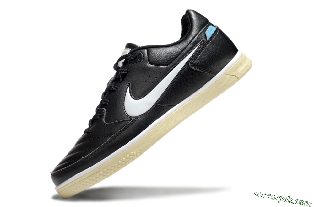 Nike Street Gato IC Low-Tops Football Shoes - Black/White/Beige 5