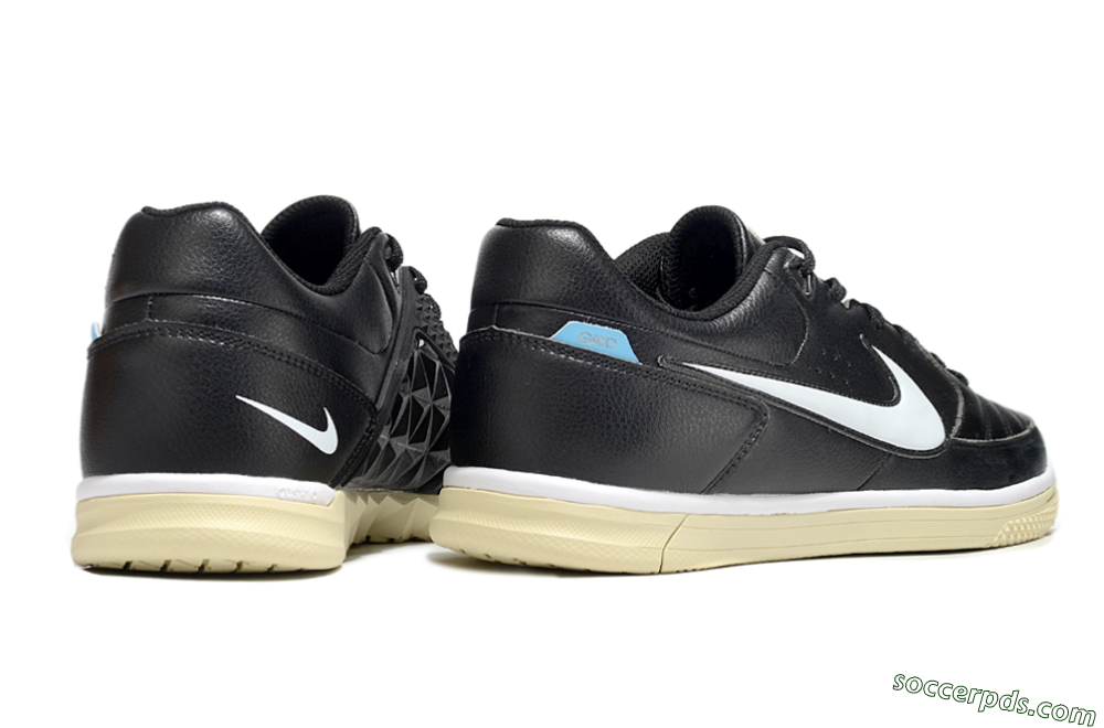 Nike Street Gato IC Low-Tops Football Shoes - Black/White/Beige 6