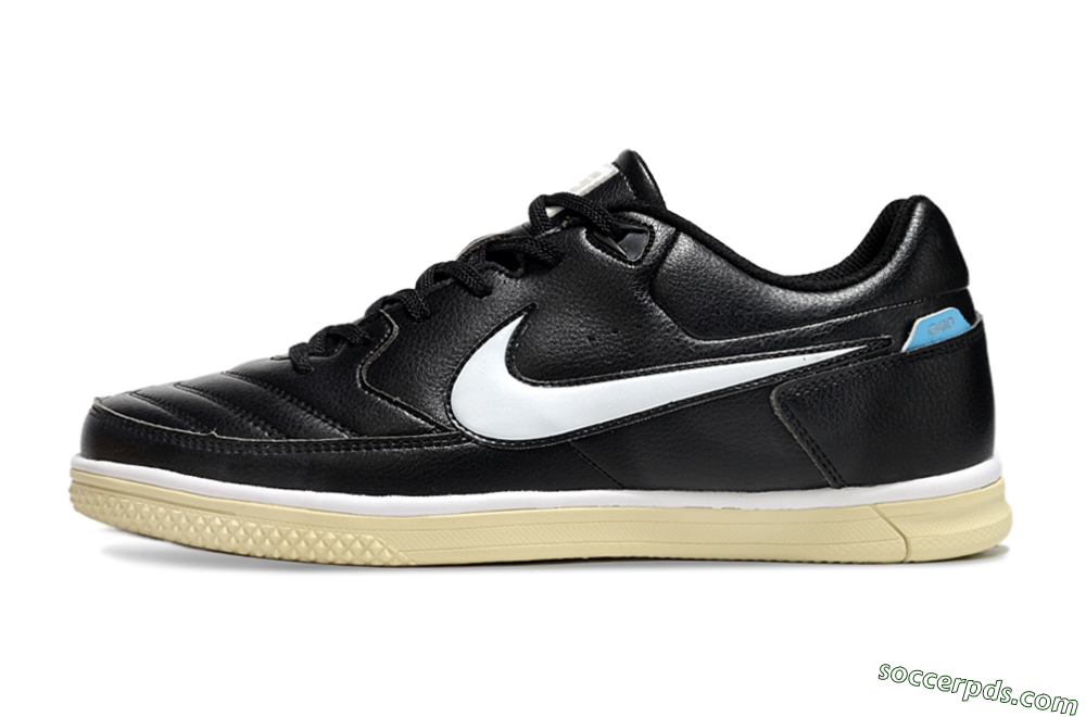 Nike Street Gato IC Low-Tops Football Shoes - Black/White/Beige 2