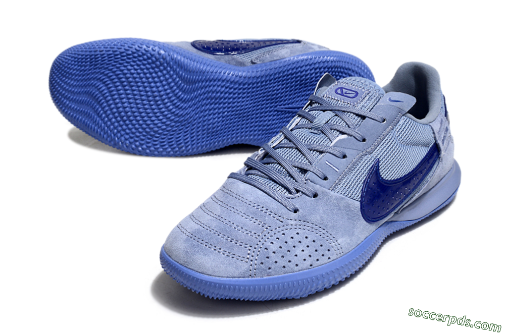 Nike Street Gato IC Low-Tops Football Shoes - Blue/Blue 3