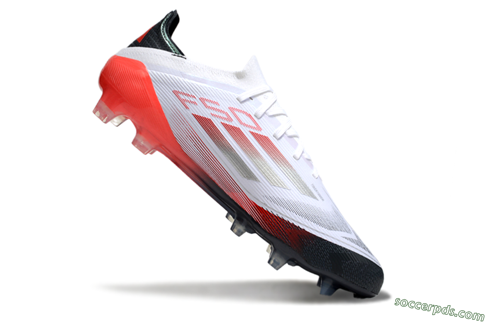 Adidas F50 Elite FG Low-Tops Football Boots - White/Silver/Red/Black 4