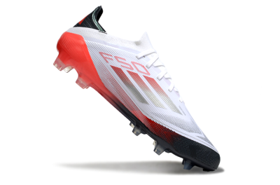 Adidas F50 Elite FG Low-Tops Football Boots - White/Silver/Red/Black