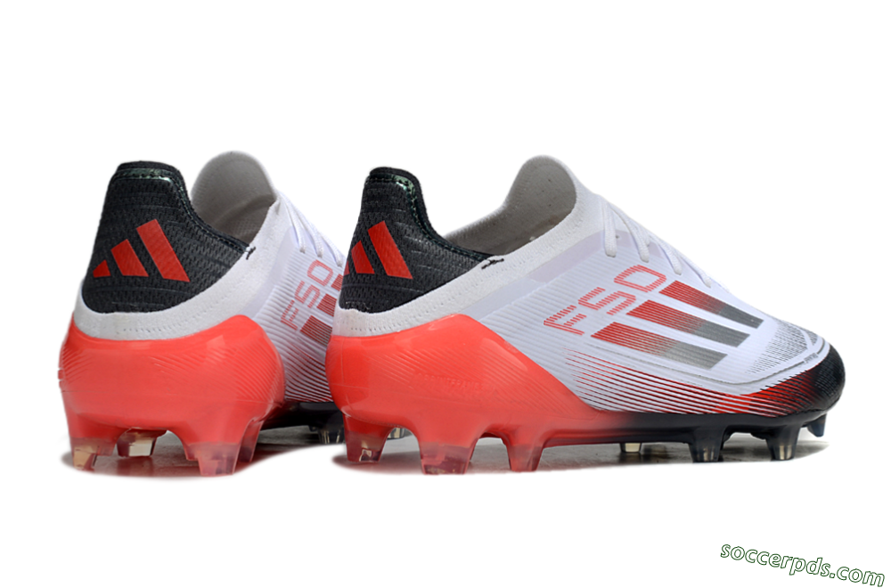 Adidas F50 Elite FG Low-Tops Football Boots - White/Silver/Red/Black 6