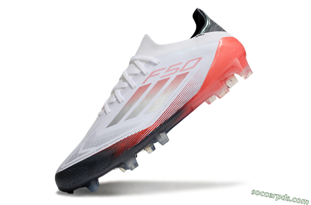 Adidas F50 Elite FG Low-Tops Football Boots - White/Silver/Red/Black 5