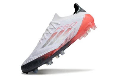 Adidas F50 Elite FG Low-Tops Football Boots - White/Silver/Red/Black