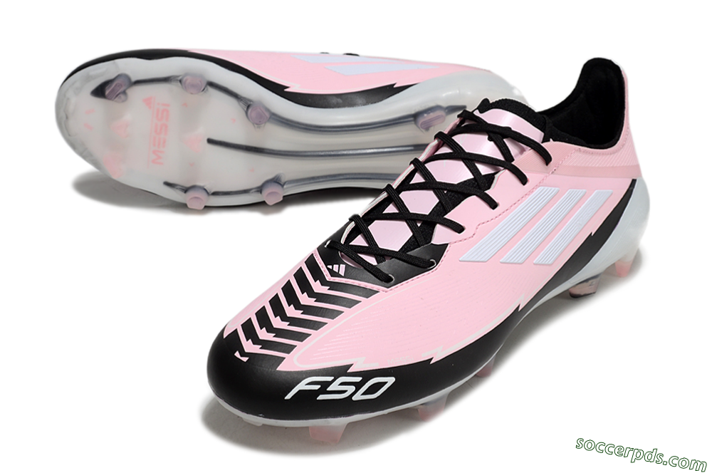 Adidas F50 Elite FG Low-Tops Football Boots - Pink/White/Black 3