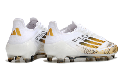 Adidas F50 Elite FG Low-Tops Football Boots - White/Gold/Black