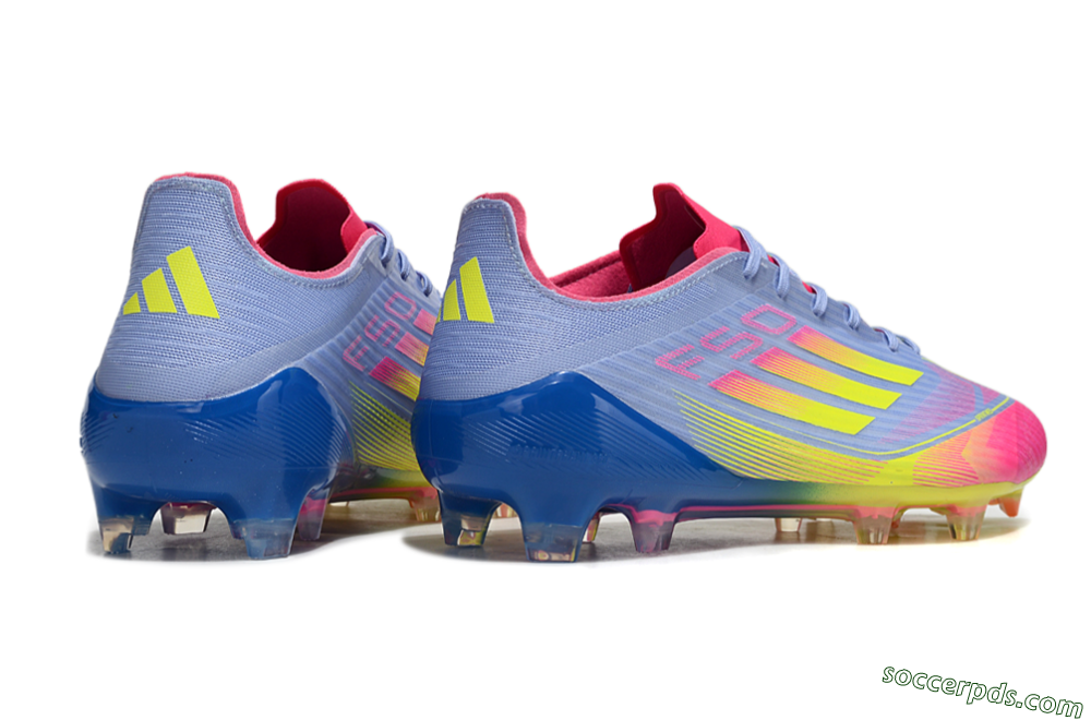Adidas F50 Elite FG Low-Tops Football Boots - Blue/Pink/Yellow 6