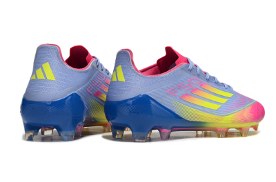 Adidas F50 Elite FG Low-Tops Football Boots - Blue/Pink/Yellow