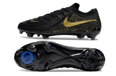 Nike Phantom Luna Elite NU FG Low-Tops Football Boots - Black/Gold/Blue